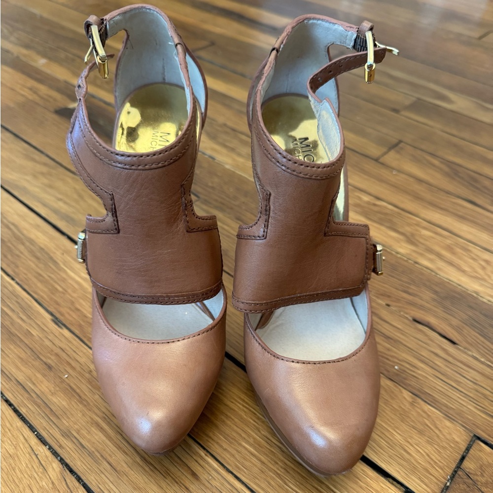 MICHAEL Michael Kors Tan Leather Heels